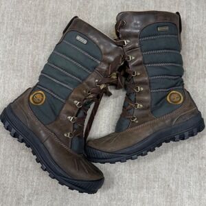 Timberland Womens Brown Waterproof Faux Shearling Lined Winter‎ Boots Size 7M